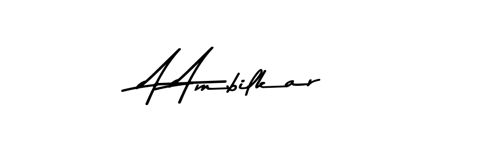 if you are searching for the best signature style for your name A Ambilkar. so please give up your signature search. here we have designed multiple signature styles  using Asem Kandis PERSONAL USE. A Ambilkar signature style 9 images and pictures png