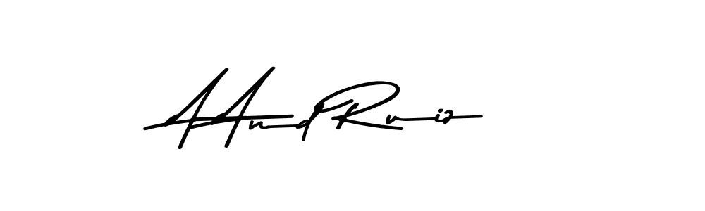 Also You can easily find your signature by using the search form. We will create A And Ruiz name handwritten signature images for you free of cost using Asem Kandis PERSONAL USE sign style. A And Ruiz signature style 9 images and pictures png