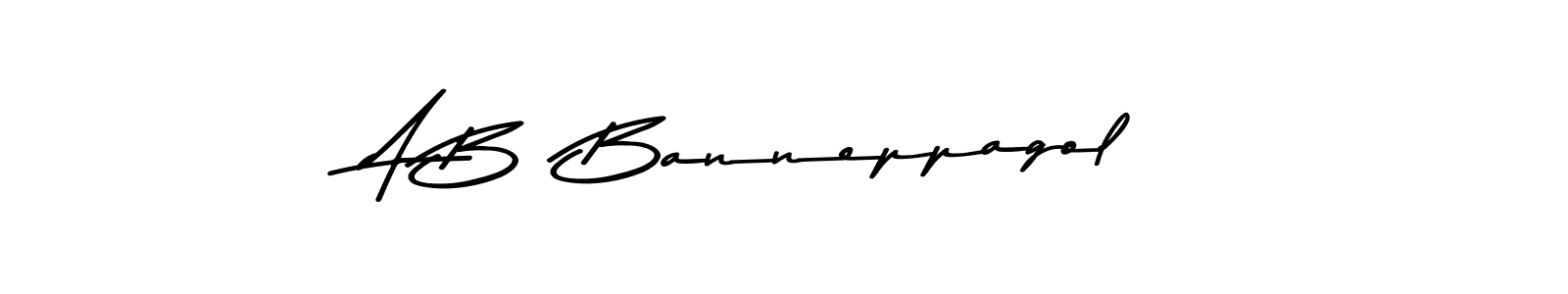 Create a beautiful signature design for name A B  Banneppagol. With this signature (Asem Kandis PERSONAL USE) fonts, you can make a handwritten signature for free. A B  Banneppagol signature style 9 images and pictures png