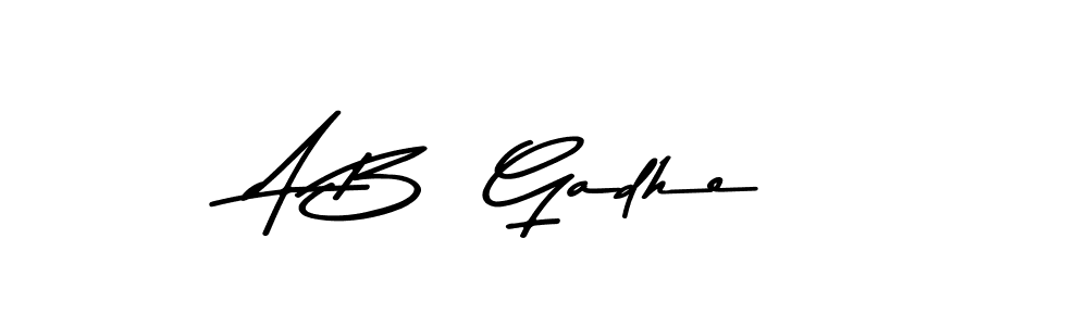 The best way (Asem Kandis PERSONAL USE) to make a short signature is to pick only two or three words in your name. The name A B  Gadhe include a total of six letters. For converting this name. A B  Gadhe signature style 9 images and pictures png