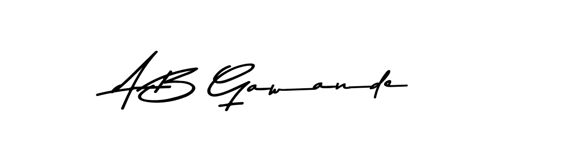 How to make A B Gawande signature? Asem Kandis PERSONAL USE is a professional autograph style. Create handwritten signature for A B Gawande name. A B Gawande signature style 9 images and pictures png