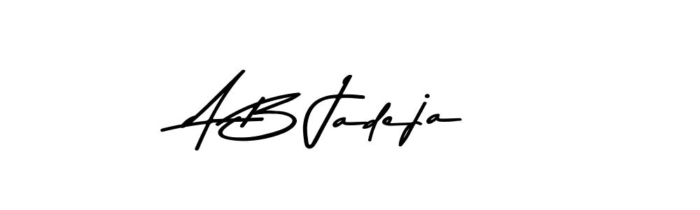 Make a beautiful signature design for name A B Jadeja. With this signature (Asem Kandis PERSONAL USE) style, you can create a handwritten signature for free. A B Jadeja signature style 9 images and pictures png