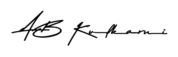 Elevate your brand with a stunning A B Kulkarni eSignature. The Asem Kandis PERSONAL USE style provides a balanced, flowing aesthetic for everyday signing. A B Kulkarni signature style 9 images and pictures png