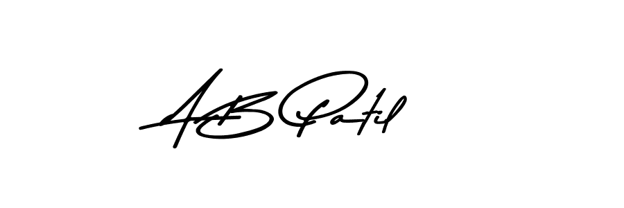 Create a beautiful signature design for name A B Patil. With this signature (Asem Kandis PERSONAL USE) fonts, you can make a handwritten signature for free. A B Patil signature style 9 images and pictures png