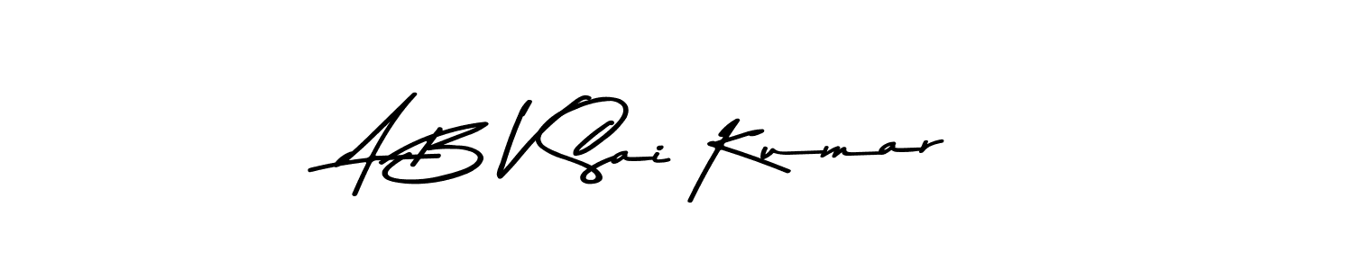 The best way (Asem Kandis PERSONAL USE) to make a short signature is to pick only two or three words in your name. The name A B V Sai Kumar include a total of six letters. For converting this name. A B V Sai Kumar signature style 9 images and pictures png