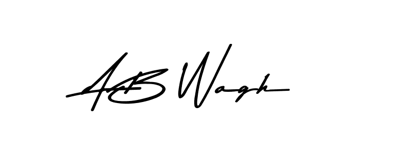 Create a beautiful signature design for name A B Wagh. With this signature (Asem Kandis PERSONAL USE) fonts, you can make a handwritten signature for free. A B Wagh signature style 9 images and pictures png