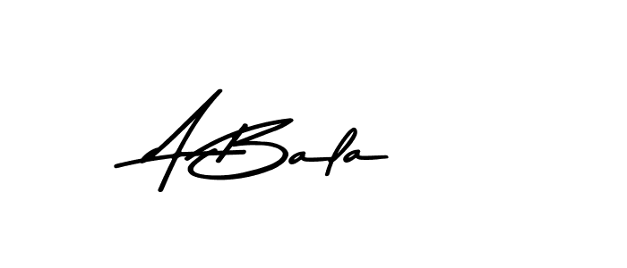 Create a beautiful signature design for name A Bala . With this signature (Asem Kandis PERSONAL USE) fonts, you can make a handwritten signature for free. A Bala  signature style 9 images and pictures png