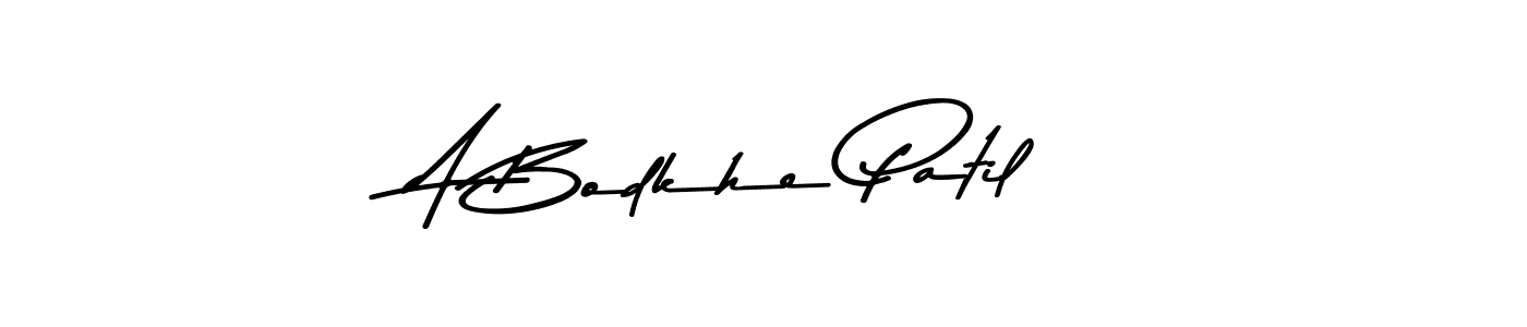 Also You can easily find your signature by using the search form. We will create A Bodkhe Patil name handwritten signature images for you free of cost using Asem Kandis PERSONAL USE sign style. A Bodkhe Patil signature style 9 images and pictures png