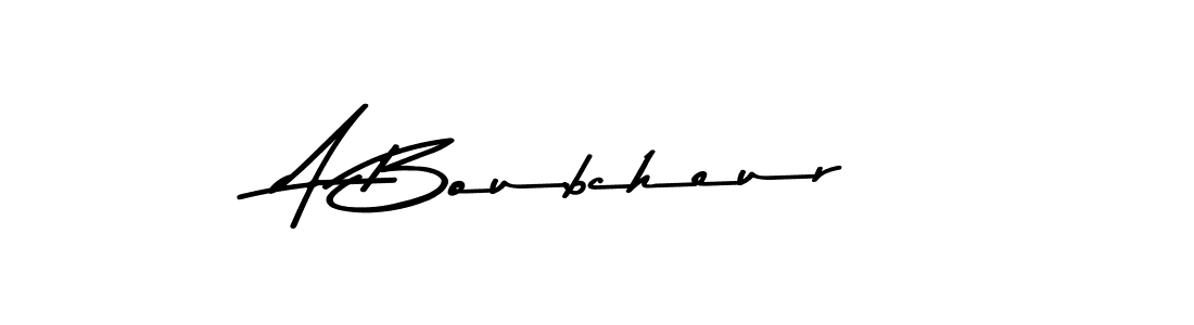 A Boubcheur stylish signature style. Best Handwritten Sign (Asem Kandis PERSONAL USE) for my name. Handwritten Signature Collection Ideas for my name A Boubcheur. A Boubcheur signature style 9 images and pictures png