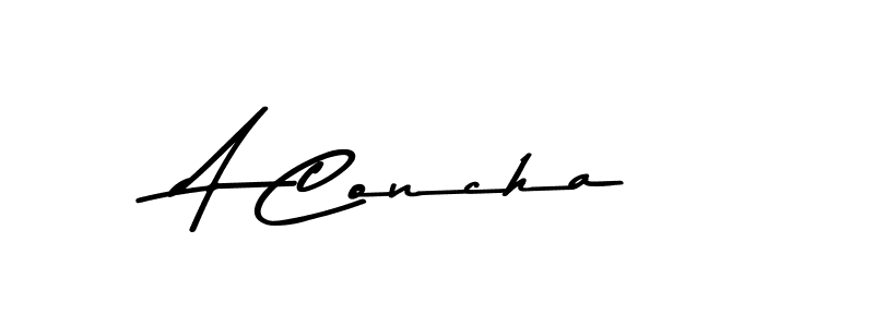 You should practise on your own different ways (Asem Kandis PERSONAL USE) to write your name (A Concha) in signature. don't let someone else do it for you. A Concha signature style 9 images and pictures png
