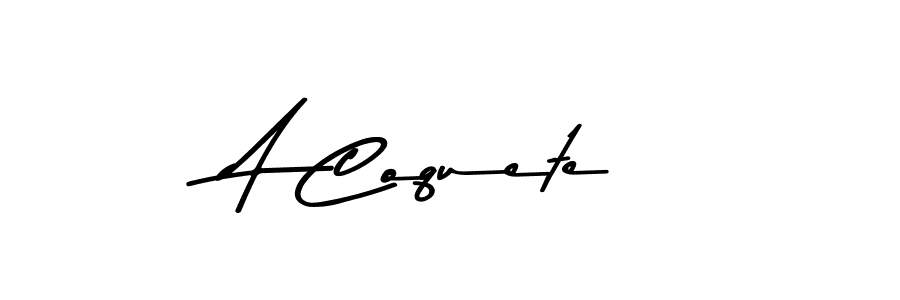 Design your own signature with our free online signature maker. With this signature software, you can create a handwritten (Asem Kandis PERSONAL USE) signature for name A Coquete. A Coquete signature style 9 images and pictures png
