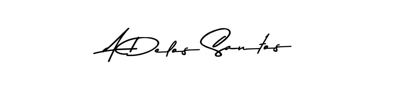 How to Draw A Delos Santos signature style? Asem Kandis PERSONAL USE is a latest design signature styles for name A Delos Santos. A Delos Santos signature style 9 images and pictures png