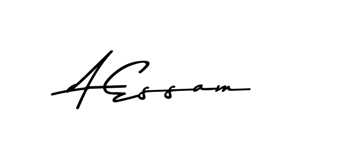 How to make A Essam name signature. Use Asem Kandis PERSONAL USE style for creating short signs online. This is the latest handwritten sign. A Essam signature style 9 images and pictures png