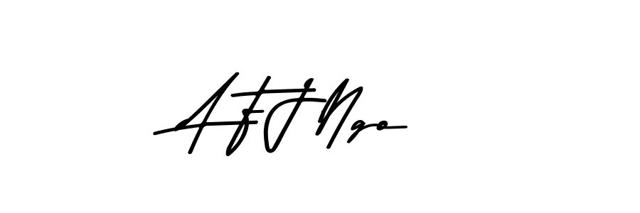 Asem Kandis PERSONAL USE is a professional signature style that is perfect for those who want to add a touch of class to their signature. It is also a great choice for those who want to make their signature more unique. Get A F J Ngo name to fancy signature for free. A F J Ngo signature style 9 images and pictures png
