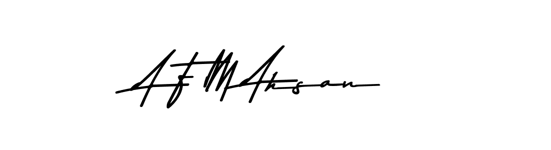 The best way (Asem Kandis PERSONAL USE) to make a short signature is to pick only two or three words in your name. The name A F M Ahsan include a total of six letters. For converting this name. A F M Ahsan signature style 9 images and pictures png