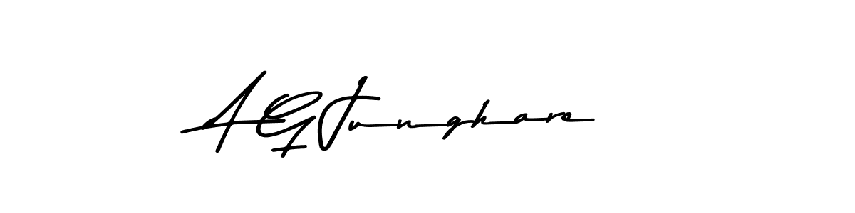 This is the best signature style for the A G Junghare name. Also you like these signature font (Asem Kandis PERSONAL USE). Mix name signature. A G Junghare signature style 9 images and pictures png