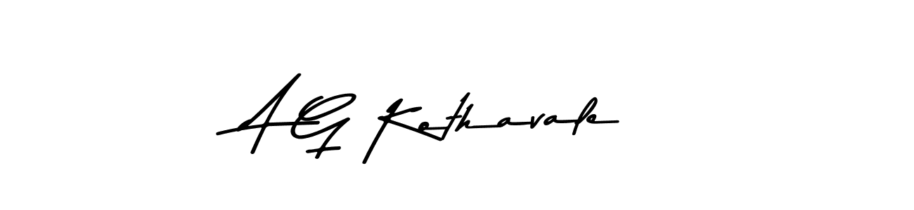 You should practise on your own different ways (Asem Kandis PERSONAL USE) to write your name (A G Kothavale) in signature. don't let someone else do it for you. A G Kothavale signature style 9 images and pictures png