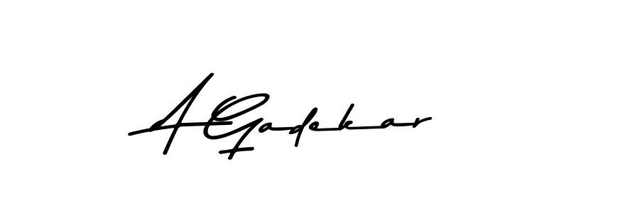 Create a beautiful signature design for name A Gadekar. With this signature (Asem Kandis PERSONAL USE) fonts, you can make a handwritten signature for free. A Gadekar signature style 9 images and pictures png