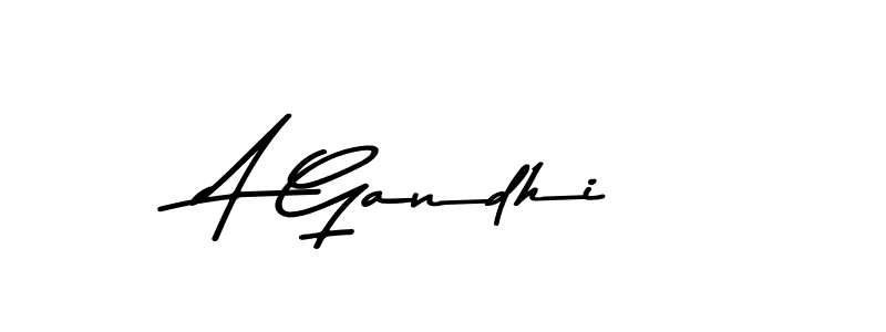 Make a beautiful signature design for name A Gandhi. With this signature (Asem Kandis PERSONAL USE) style, you can create a handwritten signature for free. A Gandhi signature style 9 images and pictures png