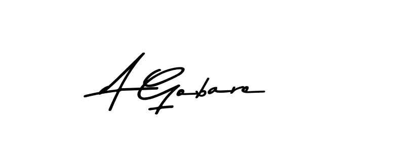 A Gobare stylish signature style. Best Handwritten Sign (Asem Kandis PERSONAL USE) for my name. Handwritten Signature Collection Ideas for my name A Gobare. A Gobare signature style 9 images and pictures png