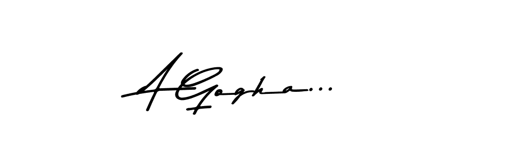 How to make A Gogha... name signature. Use Asem Kandis PERSONAL USE style for creating short signs online. This is the latest handwritten sign. A Gogha... signature style 9 images and pictures png