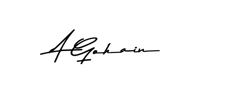 Use a signature maker to create a handwritten signature online. With this signature software, you can design (Asem Kandis PERSONAL USE) your own signature for name A Gohain. A Gohain signature style 9 images and pictures png