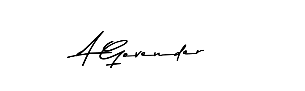 Create a beautiful signature design for name A Govender. With this signature (Asem Kandis PERSONAL USE) fonts, you can make a handwritten signature for free. A Govender signature style 9 images and pictures png