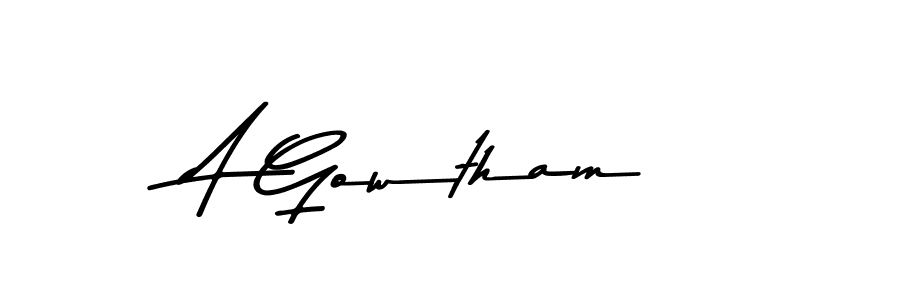 Also You can easily find your signature by using the search form. We will create A Gowtham name handwritten signature images for you free of cost using Asem Kandis PERSONAL USE sign style. A Gowtham signature style 9 images and pictures png