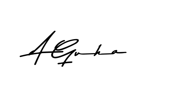 Also You can easily find your signature by using the search form. We will create A Guha name handwritten signature images for you free of cost using Asem Kandis PERSONAL USE sign style. A Guha signature style 9 images and pictures png