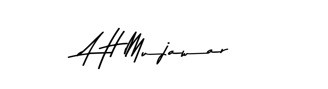 The best way (Asem Kandis PERSONAL USE) to make a short signature is to pick only two or three words in your name. The name A H Mujawar include a total of six letters. For converting this name. A H Mujawar signature style 9 images and pictures png