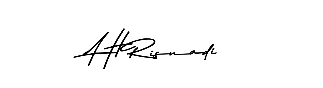 Also You can easily find your signature by using the search form. We will create A H Risnadi name handwritten signature images for you free of cost using Asem Kandis PERSONAL USE sign style. A H Risnadi signature style 9 images and pictures png