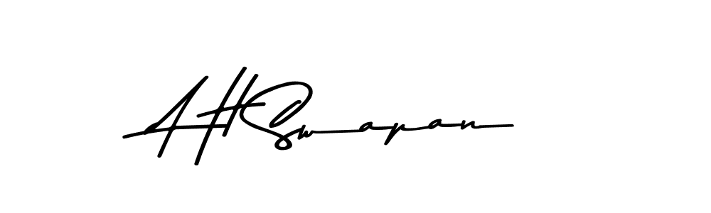 Create a beautiful signature design for name A H Swapan. With this signature (Asem Kandis PERSONAL USE) fonts, you can make a handwritten signature for free. A H Swapan signature style 9 images and pictures png