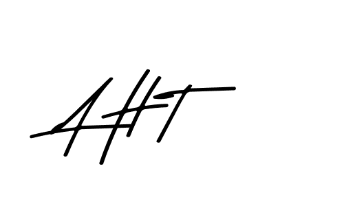 Design your own signature with our free online signature maker. With this signature software, you can create a handwritten (Asem Kandis PERSONAL USE) signature for name A H T. A H T signature style 9 images and pictures png