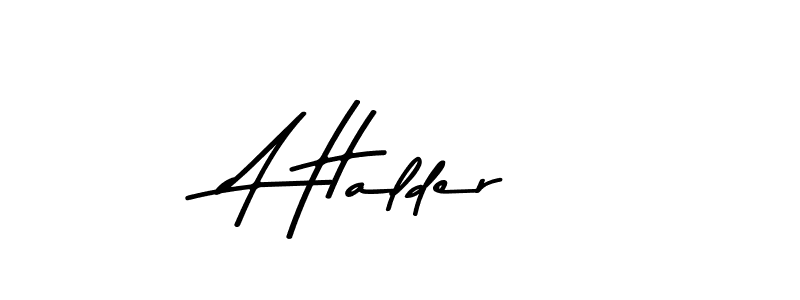 This is the best signature style for the A Halder name. Also you like these signature font (Asem Kandis PERSONAL USE). Mix name signature. A Halder signature style 9 images and pictures png