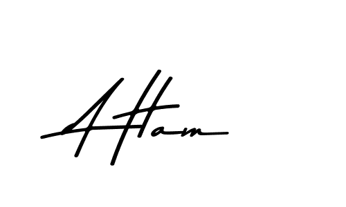 Design your own signature with our free online signature maker. With this signature software, you can create a handwritten (Asem Kandis PERSONAL USE) signature for name A Ham. A Ham signature style 9 images and pictures png
