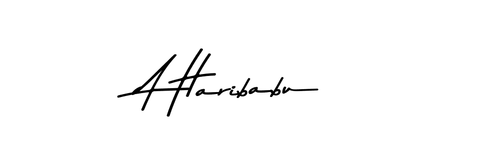 You should practise on your own different ways (Asem Kandis PERSONAL USE) to write your name (A Haribabu) in signature. don't let someone else do it for you. A Haribabu signature style 9 images and pictures png