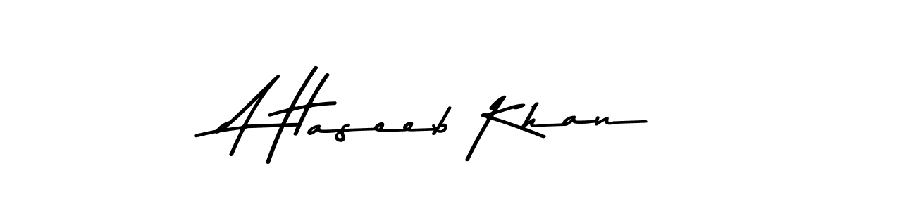 How to Draw A Haseeb Khan signature style? Asem Kandis PERSONAL USE is a latest design signature styles for name A Haseeb Khan. A Haseeb Khan signature style 9 images and pictures png