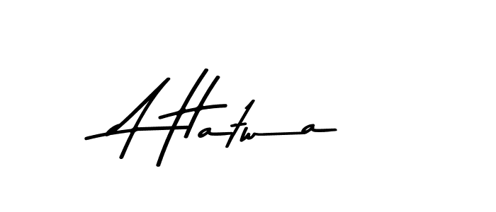 How to make A Hatwa name signature. Use Asem Kandis PERSONAL USE style for creating short signs online. This is the latest handwritten sign. A Hatwa signature style 9 images and pictures png