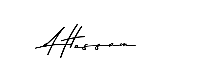 A Hossam stylish signature style. Best Handwritten Sign (Asem Kandis PERSONAL USE) for my name. Handwritten Signature Collection Ideas for my name A Hossam. A Hossam signature style 9 images and pictures png