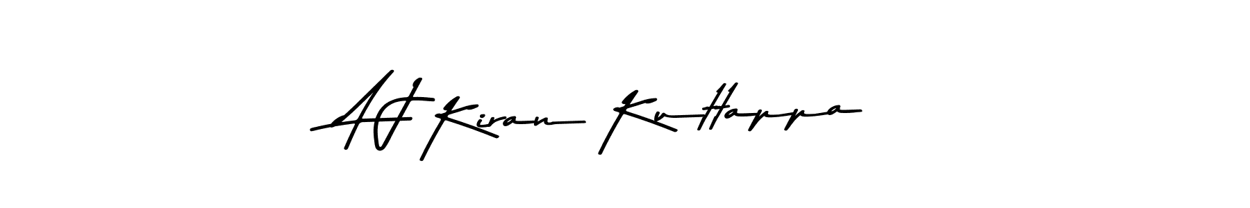 You can use this online signature creator to create a handwritten signature for the name A J Kiran Kuttappa. This is the best online autograph maker. A J Kiran Kuttappa signature style 9 images and pictures png