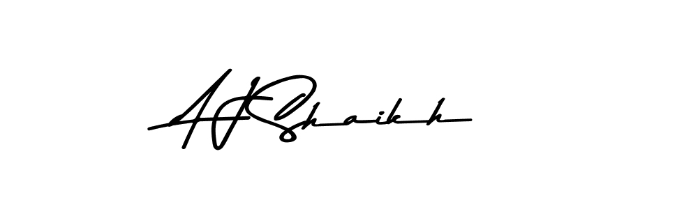 Also You can easily find your signature by using the search form. We will create A J Shaikh name handwritten signature images for you free of cost using Asem Kandis PERSONAL USE sign style. A J Shaikh signature style 9 images and pictures png