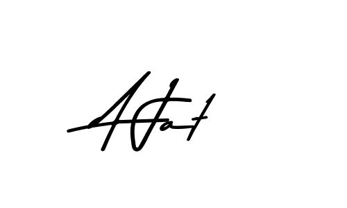 A Jat stylish signature style. Best Handwritten Sign (Asem Kandis PERSONAL USE) for my name. Handwritten Signature Collection Ideas for my name A Jat. A Jat signature style 9 images and pictures png