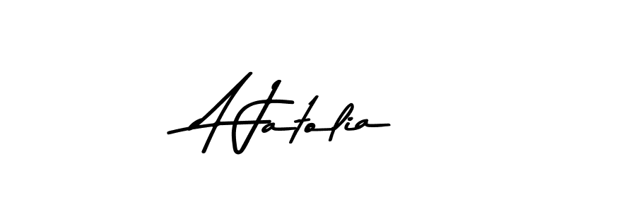 Also You can easily find your signature by using the search form. We will create A Jatolia name handwritten signature images for you free of cost using Asem Kandis PERSONAL USE sign style. A Jatolia signature style 9 images and pictures png