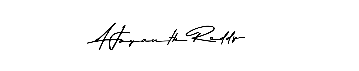 How to make A Jayanth Reddy name signature. Use Asem Kandis PERSONAL USE style for creating short signs online. This is the latest handwritten sign. A Jayanth Reddy signature style 9 images and pictures png