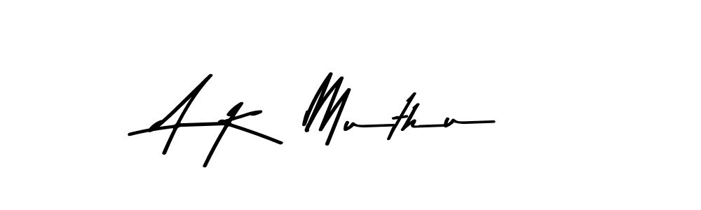 Use a signature maker to create a handwritten signature online. With this signature software, you can design (Asem Kandis PERSONAL USE) your own signature for name A K  Muthu. A K  Muthu signature style 9 images and pictures png