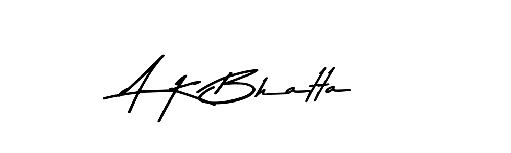 The best way (Asem Kandis PERSONAL USE) to make a short signature is to pick only two or three words in your name. The name A K Bhatta include a total of six letters. For converting this name. A K Bhatta signature style 9 images and pictures png