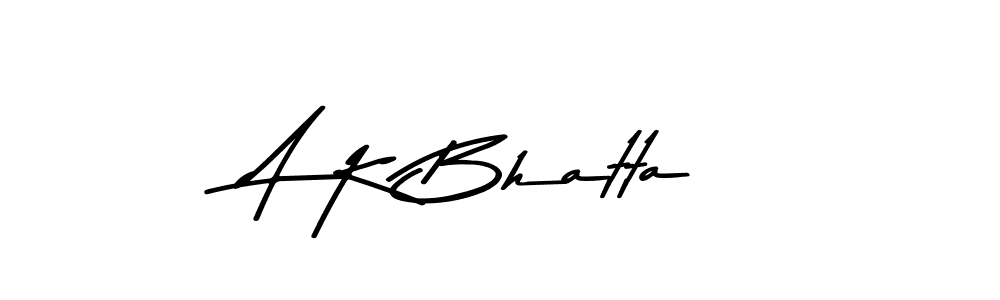 The best way (Asem Kandis PERSONAL USE) to make a short signature is to pick only two or three words in your name. The name A K Bhatta include a total of six letters. For converting this name. A K Bhatta signature style 9 images and pictures png