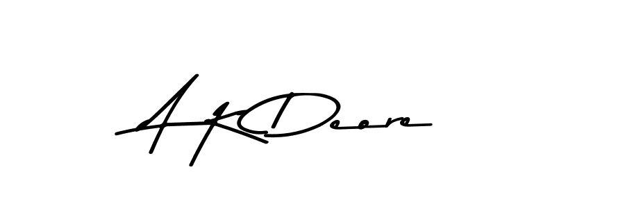 Also You can easily find your signature by using the search form. We will create A K Deore name handwritten signature images for you free of cost using Asem Kandis PERSONAL USE sign style. A K Deore signature style 9 images and pictures png