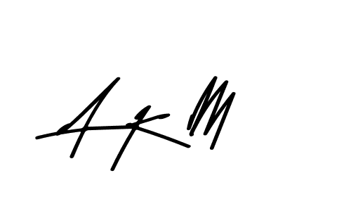 Also we have A K M name is the best signature style. Create professional handwritten signature collection using Asem Kandis PERSONAL USE autograph style. A K M signature style 9 images and pictures png