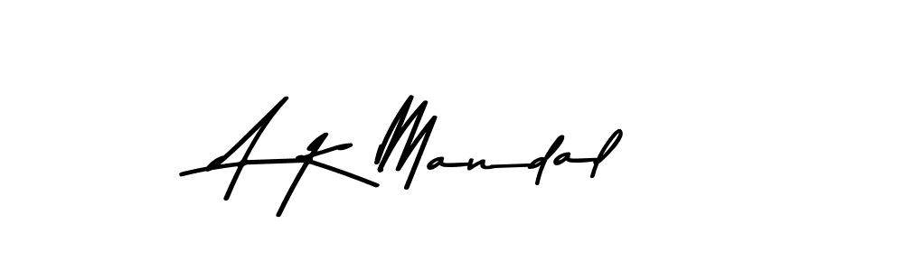 How to make A K Mandal name signature. Use Asem Kandis PERSONAL USE style for creating short signs online. This is the latest handwritten sign. A K Mandal signature style 9 images and pictures png